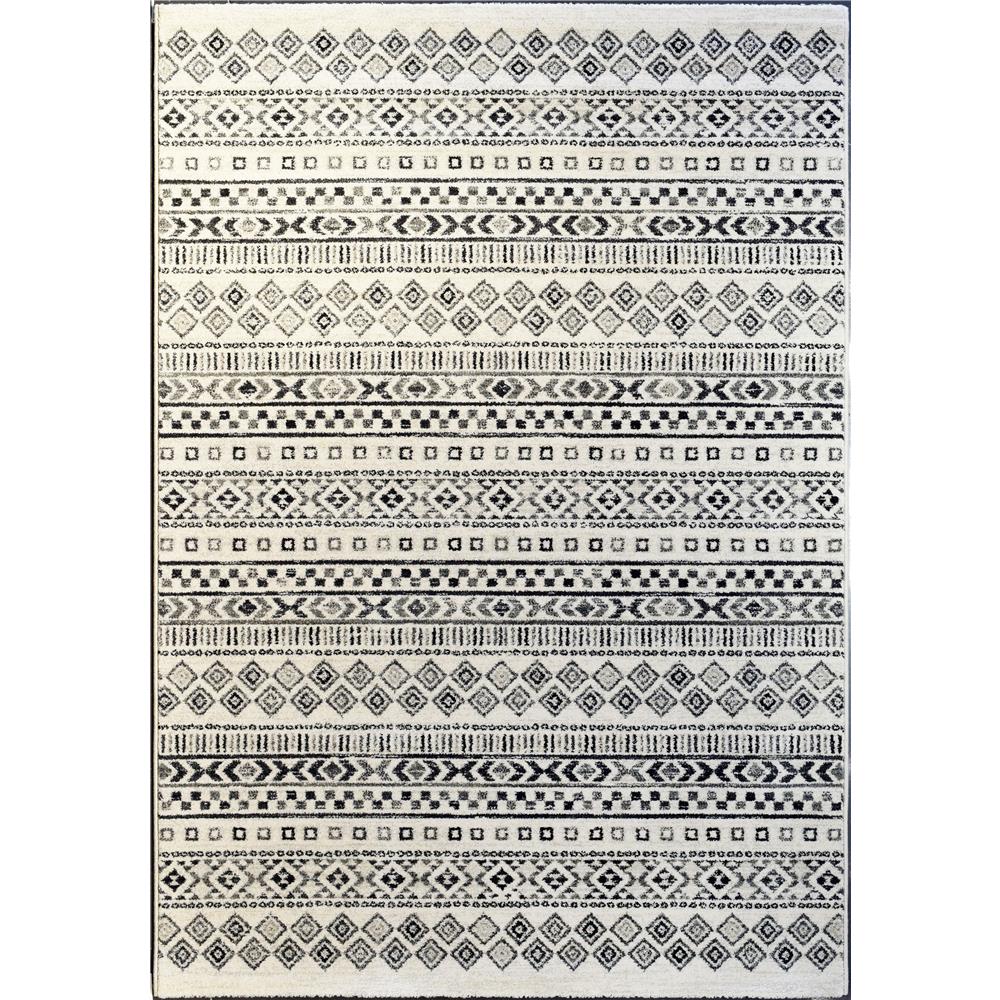 Dynamic Rugs 32982 6238 Infinity 3 Ft. 11 In. X 5 Ft. 7 In. Rectangle Rug in Ivory/Grey